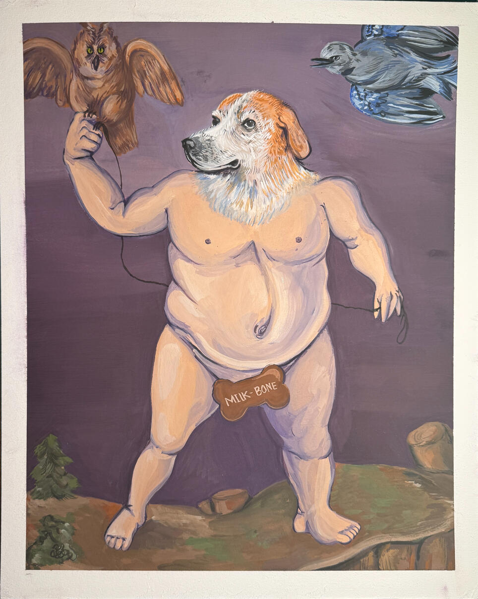 Tater Morgante- Gouache on Illustration Board, 2025