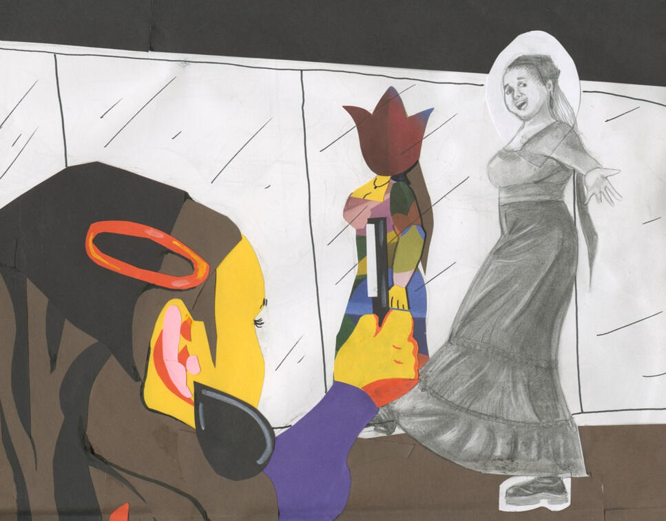 11x14, graphite + construction paper. 2025