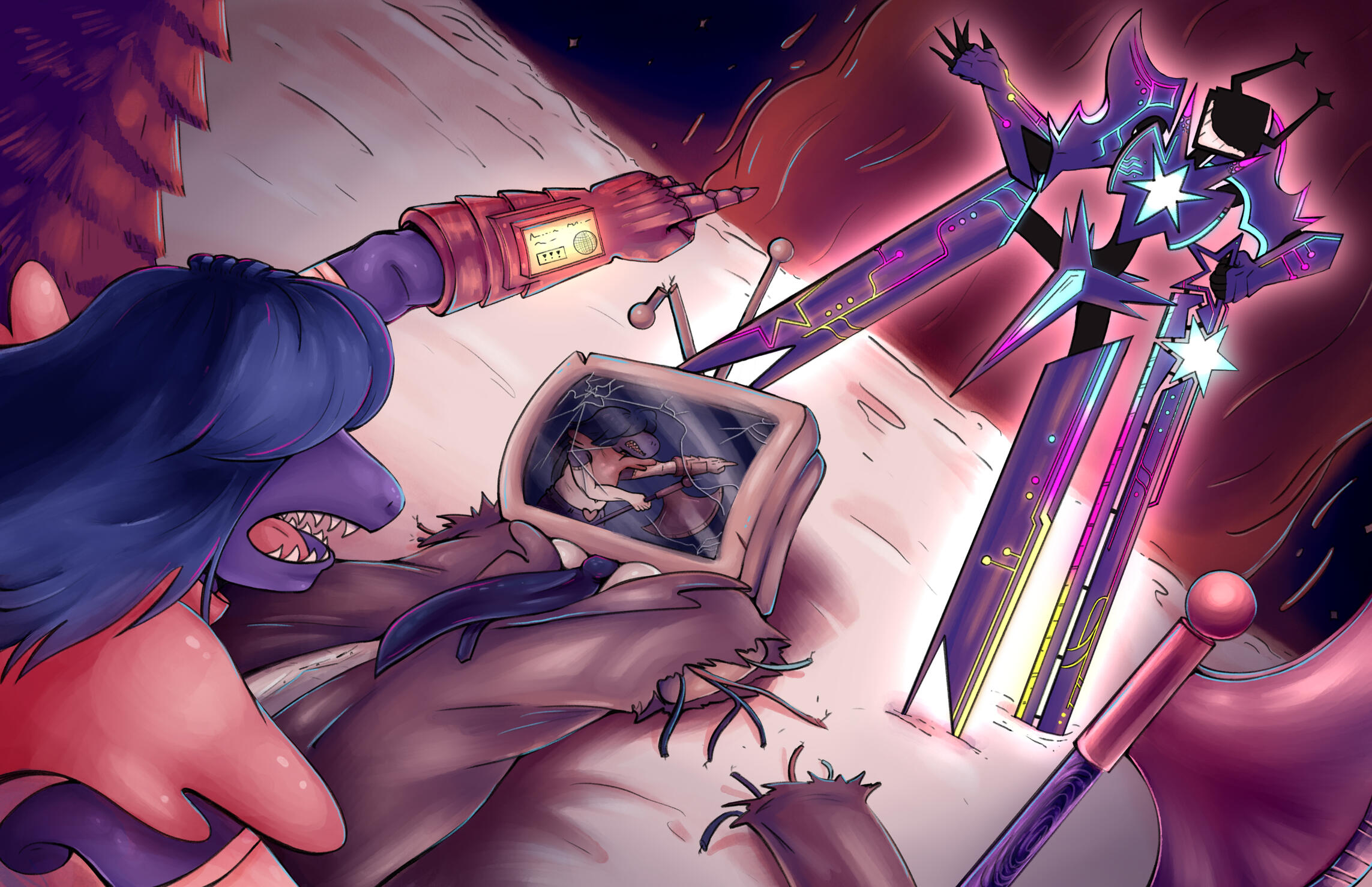 Knight VS Susie!!- Procreate, 2026